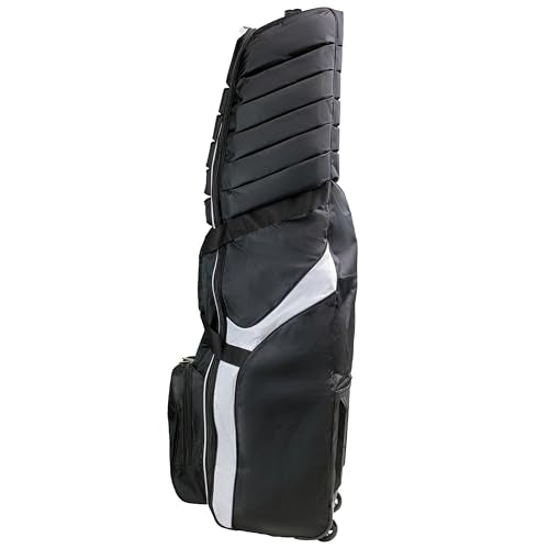 Izzo Golf Premium Golf Travel Cover Black/White - Golf Travel Bag for Golf Clubs