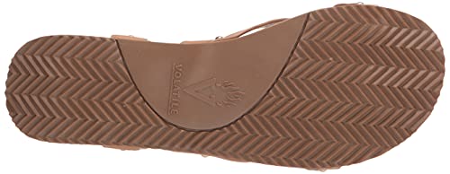 VOLATILE Women's Engie Multi Strap Thong Sandal, Rose Gold, 6M