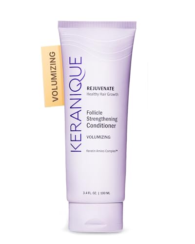 Keranique Volumizing Conditioner - Moisturizing Hair Conditioner for Fine, Thinning Hair and Fuller Hair Growth - Keratin Enriched, Sulfate-Free, Color-Safe, Anti-Aging Volume Conditioner for Women