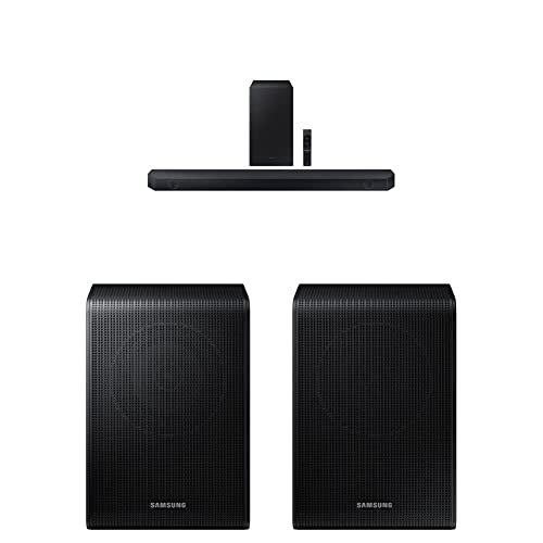 SAMSUNG HW-Q60C 3.1ch Soundbar w/Dolby Audio, Q-Symphony, Adaptive Sound Lite, HDMI eARC, Game Mode, Bluetooth,(Newest Model) SWA-9200S Wireless Rear Speaker Kit, Latest Model