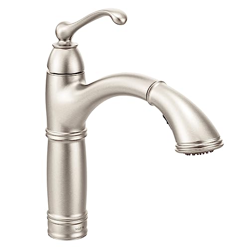 Moen 7295SRS Brantford One-Handle Pullout Kitchen Faucet Featuring Power Clean and Reflex, Spot Resist Stainless