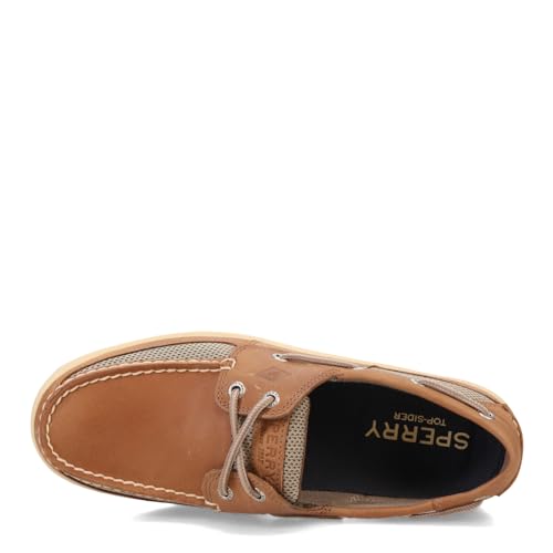 Sperry Men's, Tarpon 2-Eye Boat Shoes Linen 9 W Tan/Beige