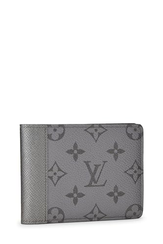 Louis Vuitton, Pre-Loved Silver Taigarama Canvas Multiple Wallet, Silver