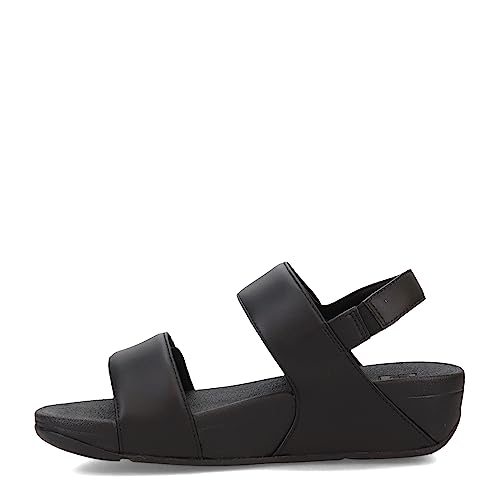 Fitflop Women's Ankle-Strap Flat Sandal, All Black, 5