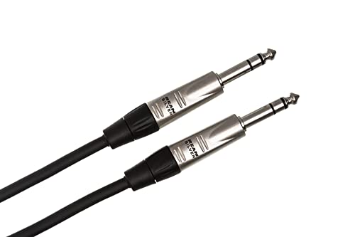 Hosa HSS-020 Pro Balanced Interconnect, REAN 1/4 Inches TRS to Same, 20 Feet