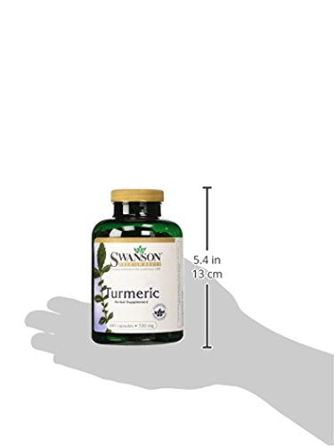 Swanson Turmeric Antioxidant, Joint Health, Cardiovascular, Liver Detox, Mood and Memory Support Supplement Curcuma Longa (Rhizome) 720 mg, 240 Capsules, 120 Servings, 1.44 Grams per Serving