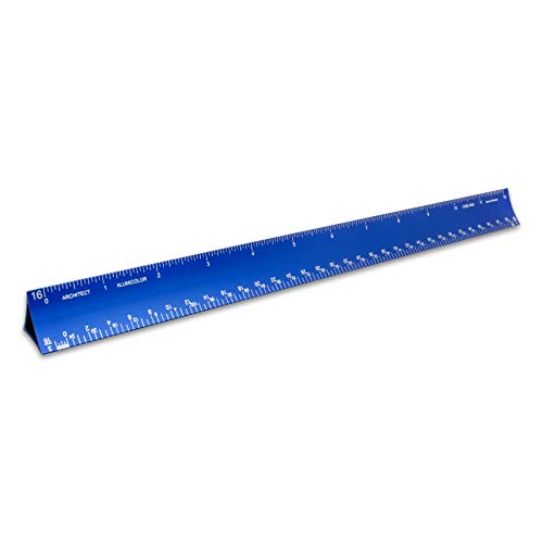 Alumicolor Aluminum Architect Hollow Scale for School, Office, Art and Drafting, Blue