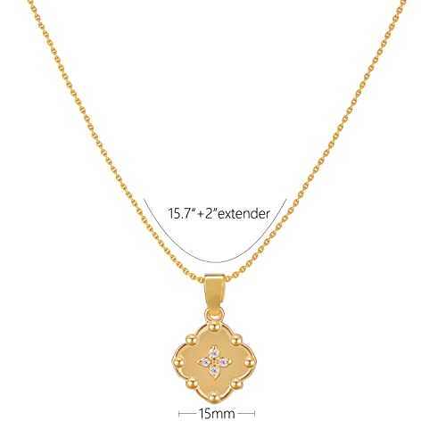 YKKZART Gold Necklace for Women 14k Gold Plated Coin Necklaces Layered Choker Chain Handmade Engraved Disc Coin Medallion Necklaces Gift for Teen Girl Gold Jewelry