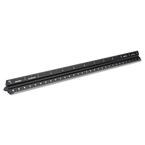 Alumicolor Aluminum Architect Solid Drafting Scale, 12IN, Gold
