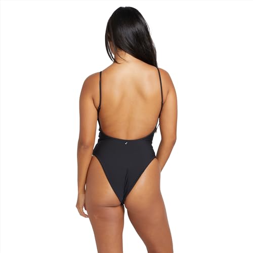 Volcom Women's Standard Simply Seamless One Piece Swimsuit, Black