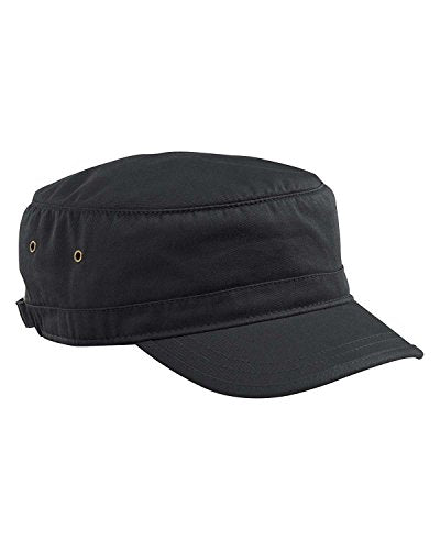 econscious SWEET-250 100% Organic Cotton Twill Adjustable Corps Hat, Black