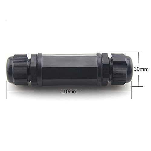 (2 Pack) Toptekits RJ45 Waterproof Connector IP67 Ethernet Network Cable Connector Double Head Outdoor LAN Coupler Adapter Female Cat5, 6,8P8C