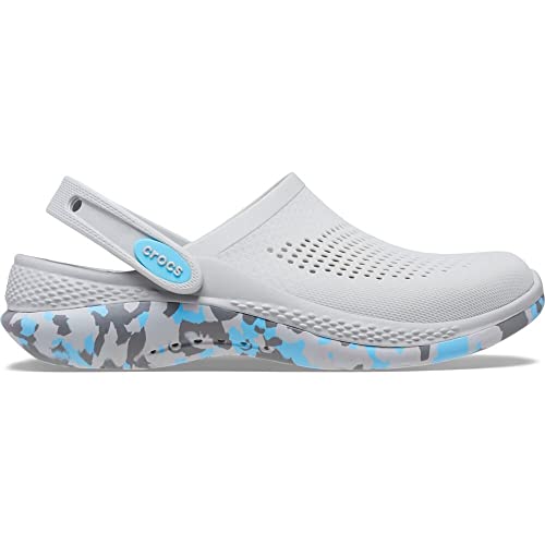 Crocs Unisex LiteRide 360 Clogs, Light Grey/Slate Grey, 10 Men/12 Women