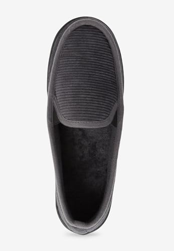 KingSize Men's Cotton Corduroy Slippers - 13 W, Steel
