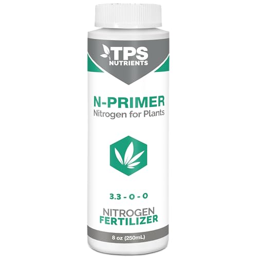 TPS NUTRIENTS N-Primer Nitrogen Supplement for Fast Vegetative Growth, Promotes Dark Green Leaves 8 oz (250mL)