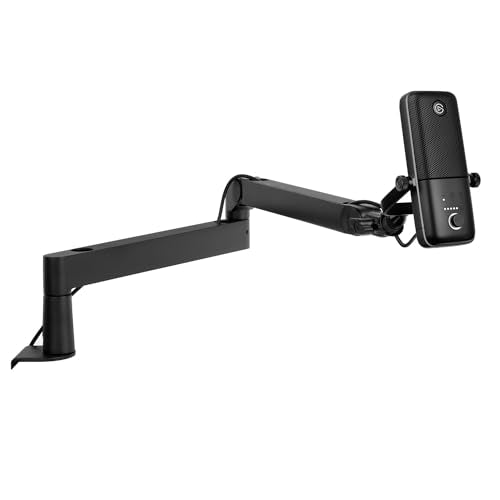 Elgato Wave Mic Arm LP - Premium Low Profile Microphone with Cable Management Channels, Desk Clamp, Versatile Mounting and Fully Adjustable, perfect for Podcast, Streaming, Gaming, Home Office