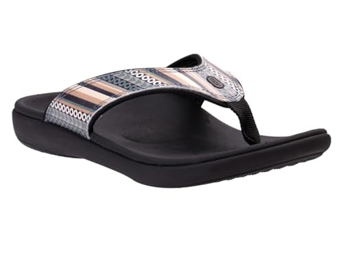 REVITALIGN Women's Yumi Beachside Flip-Flop, Marine Navy, 10 Wide