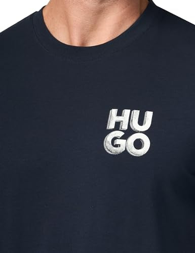 HUGO Stacked Logo Short Sleeve Tshirt