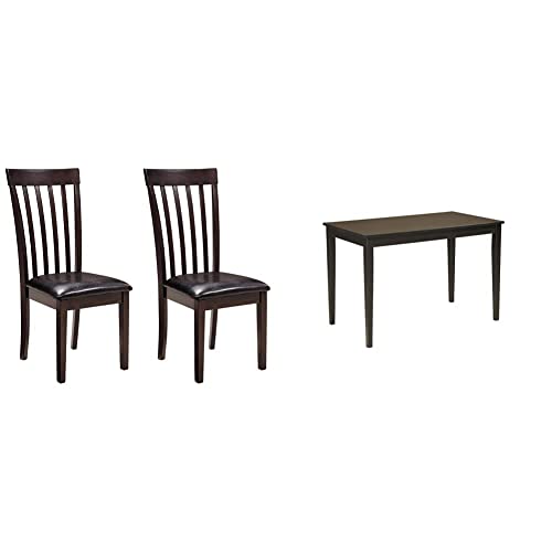 Signature Design by Ashley Hammis Rake Back Dining Room Chair, Set of 2, Dark Brown