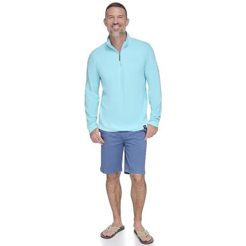 Margaritaville Men's Island Reserve Pique 1/4 Zip, Chateau Rose, Small