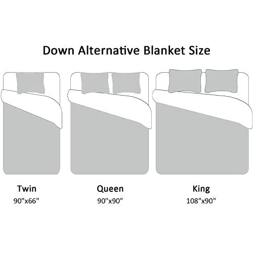 downluxe King Size Blanket with Satin Trim, Lightweight Down Alternative King Blanket for All Season, Machine Washable (Navy, 90x108 Inch)