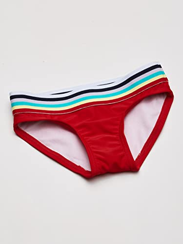 Kanu Surf Girls UPF 50+ Beach Sport Athletic Bikini Swimsuit, Tanya Red, 12