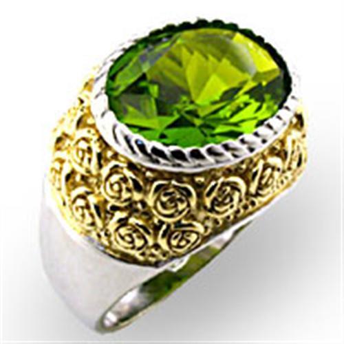 32804 Reverse Two-Tone 925 Sterling Silver Ring