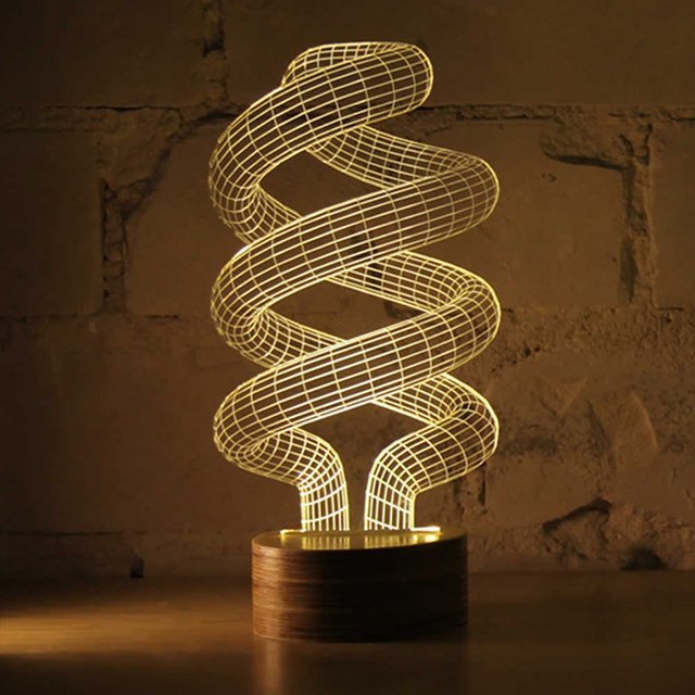 Spiral Bulbing Optical Illusion LED Lamp