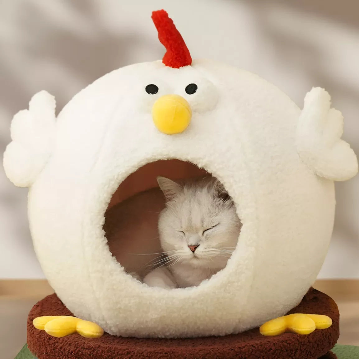 Cute Cat House with Rotating Turntable Toy