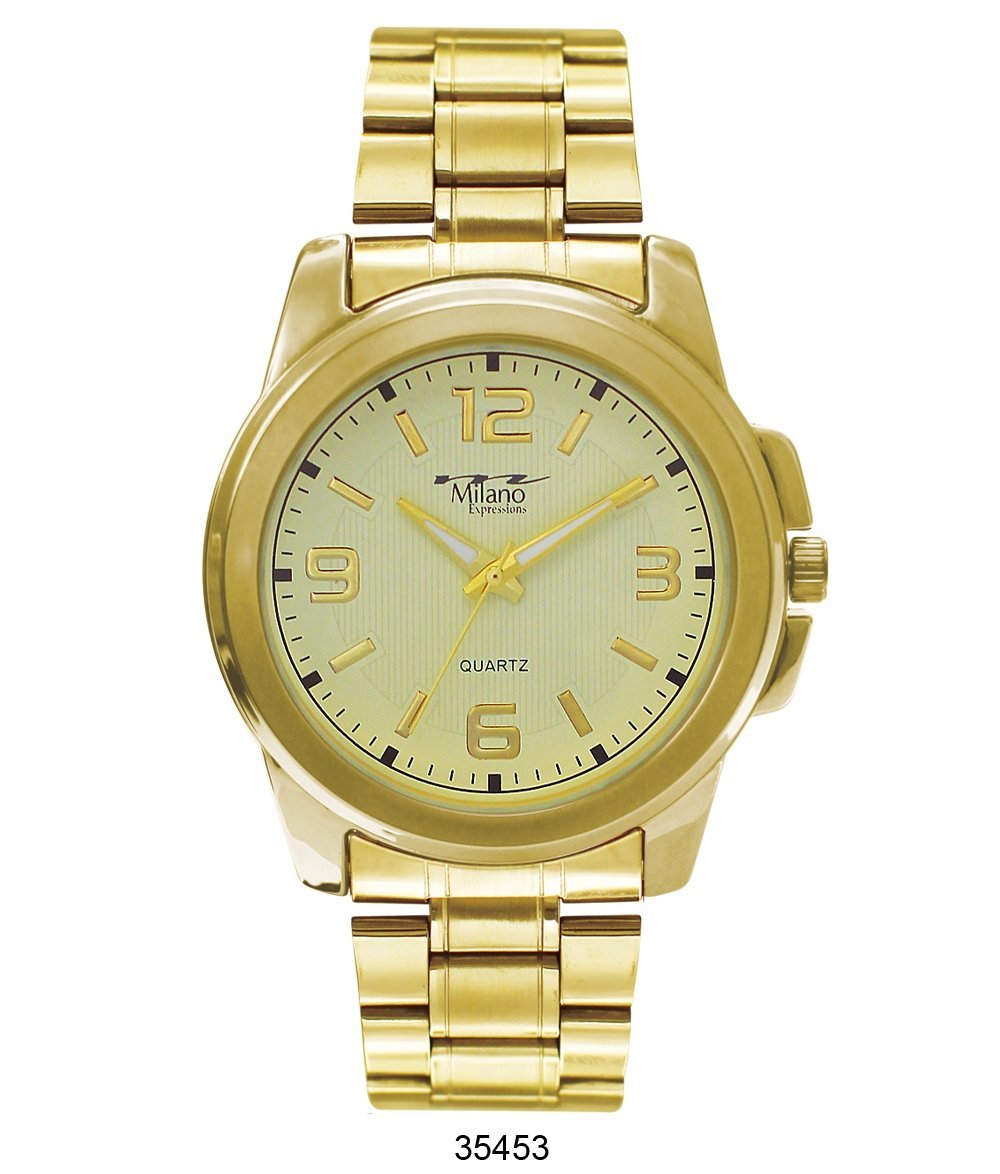 M Milano Expressions Gold Metal Band Watch, Hempstead