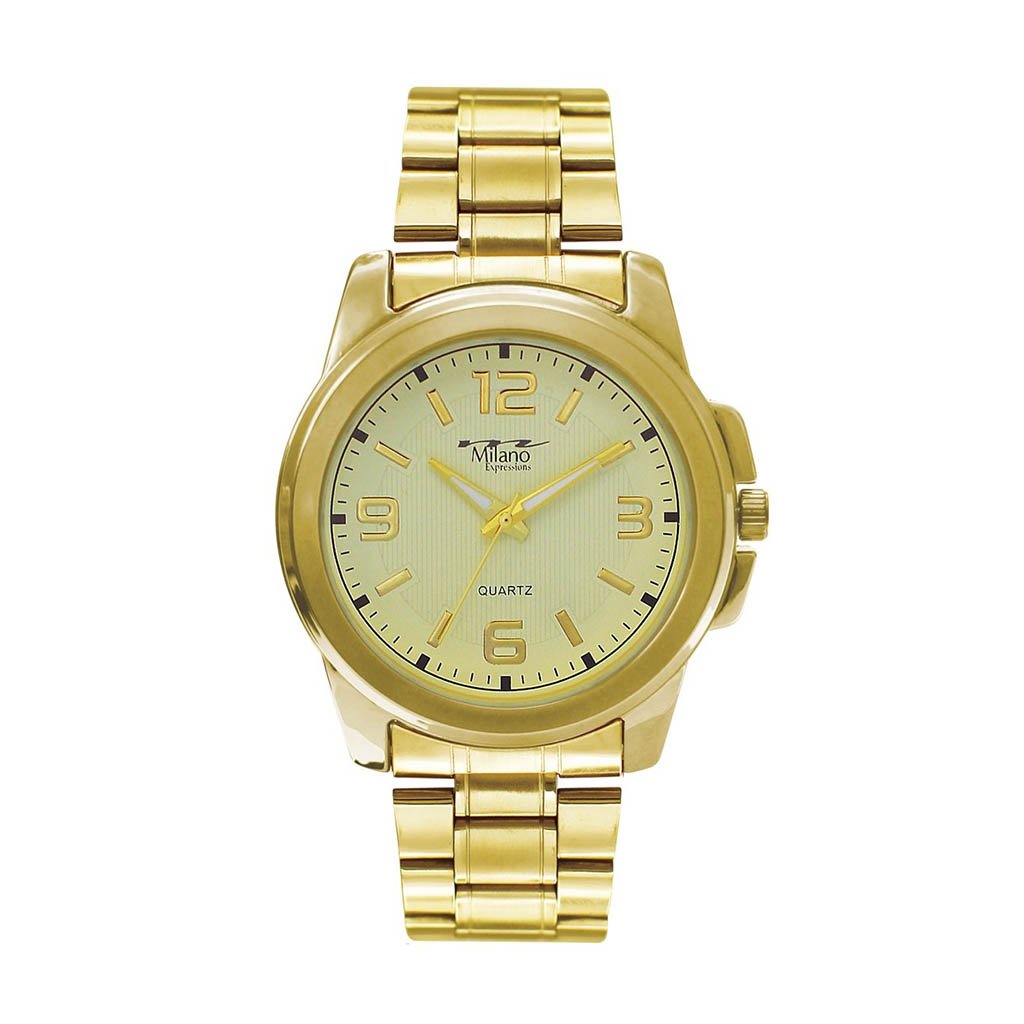 M Milano Expressions Gold Metal Band Watch, Hempstead