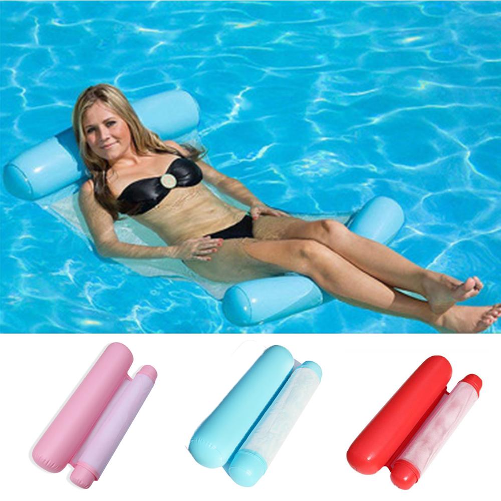 Water Hammock Recliner Inflatable Floating Swimming Mattress Pool Bed