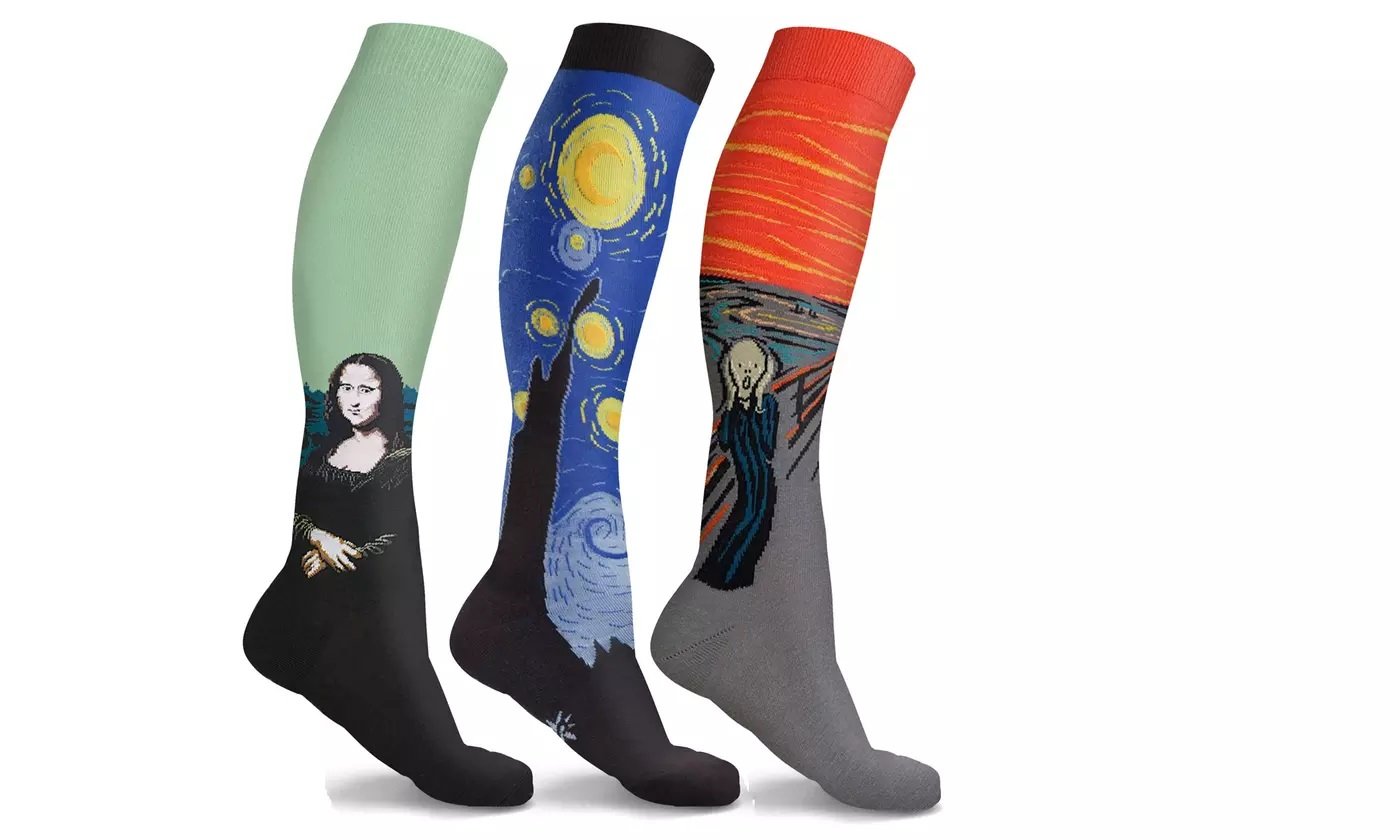 Famous Art Paintings Compression Socks (3- or 6-Pairs)