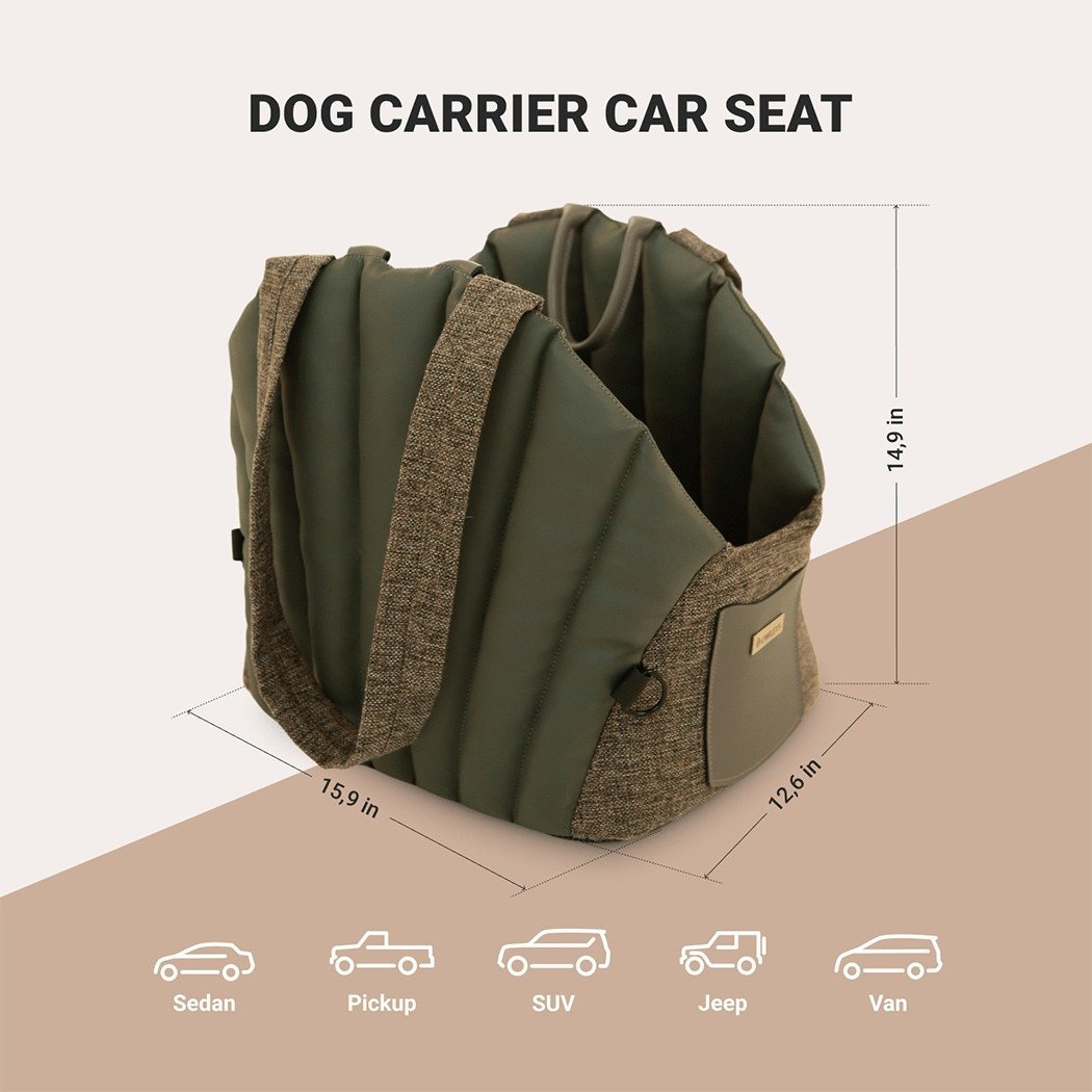 Dog Carrier Car Seat “Pearl Purse” Owleys