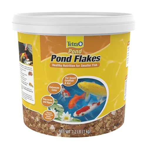 Tetra Pond Flakes Color Enhancing, Complete Nutrition for Smaller Pond Fish, Goldfish and Koi Fish, 6 oz