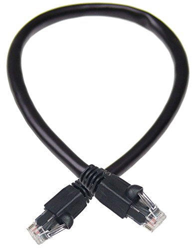 NTW 1' Cat6 Snagless Unshielded (UTP) RJ45 Ethernet Network Patch Cable - Black - 345-U6-001BK