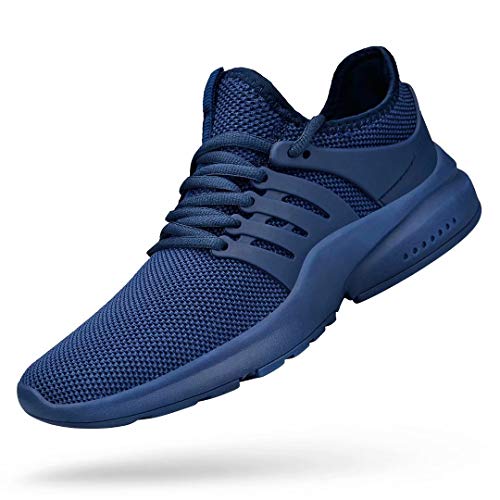 Troadlop Men's Running Shoes Non Slip Tennis Shoes Lightweight Fitness Work Shoe Slip Resistant Athletic Sports Walking Gym Sneakers Agate Red 7.5