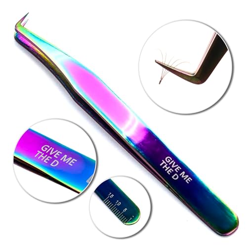 LLBA Lash Tweezer Professional Volume False Lash Application Tool | Multi Shapes & Purposes Tweezers | Non-Slip Grip Tweezers for Volume, Isolation & Classic Lashes (Gold, Girl Boss Isolation)