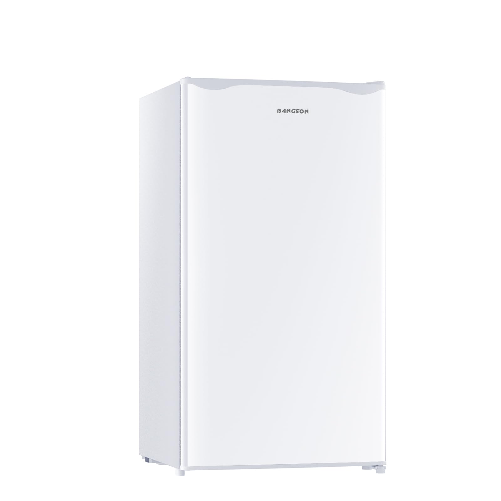 BANGSON Mini Fridge with Freezer, 3.2Cu.Ft, Single Door Small Refrigerator, Energy-Efficient, Low Noise, Mini fridge for Bedroom Dorm and Office, White