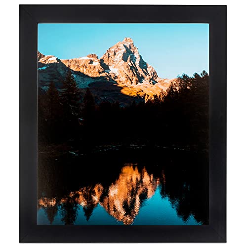 ArtToFrames 30x42 CM / 11.81x16.54 INCH Brown Picture Frame, This 1.25 Inch Custom MDF Poster Frame is Gray Oak - Comes with Regular Glass and Corrugated Backing (CMWOM76808-973-30x42)