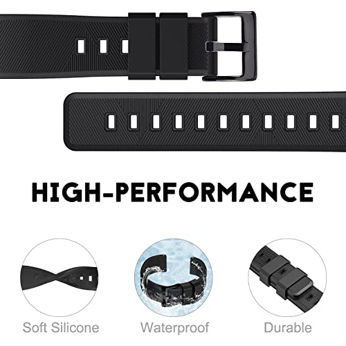 Ritche Christmas Gift Christmas Stocking Stuffers 18mm Silicone Watch Band Black Quick Release Rubber Watch Bands for Men Women, White Elephant Gifts, Stocking Stuffers for Men