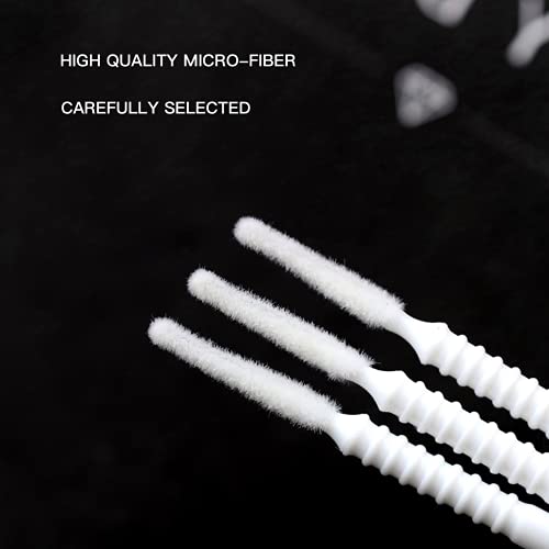 i-Laesh 200pcs Micro Brushes - Precision Microswabs for Eyelash Extensions, Lash Mascara Applicators - Ideal for Eye, Dental, Lashes, Brows, Personal Care - Black (Replacement - Pro Grip)