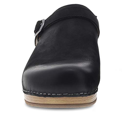 Dansko Women's Berry Slip-On Clogs - Black Burnished Nubuck - Memory Foam - Size 4.5-5 M US