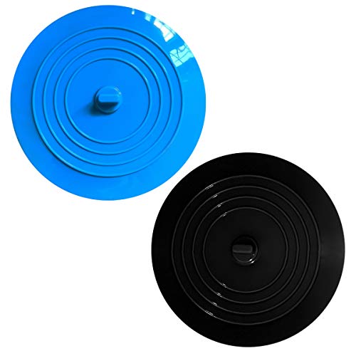 Seatery 2PCS Kitchen Sink Stoppers, Universal Drain Plug, 6.0 Inch Silicone Sink Drain Stopper, Sink Drain Cover, Sink Drain Plug, Sink Water Stopper, Bathtub Stopper