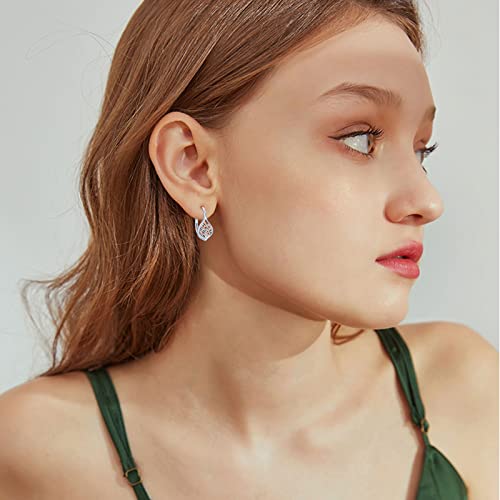 Dragonfly Earrings 925 Sterling Silver Small Dragonfly Leverback Cute Dangle Hoop Earrings Dragonfly Jewelry for Women Teen Hypoallergenic Earrings for Sensitive Ears