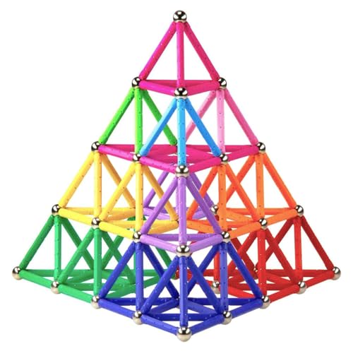 Funifinds 220PCS Magnetic Building Sticks Blocks, Magnet Educational Toys Magnetic Sticks Stacking Toys STEM Set, Non-Toxic Building Toy 3D Puzzle with Storage Bag