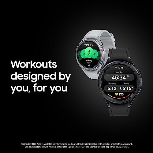 SAMSUNG Galaxy Watch 6 Classic 47mm Bluetooth Smartwatch, Rotating Bezel, Fitness Tracker, Personalized HR Zones, Advanced Sleep Coaching, Heart Monitor, BIA Sensor, Health Insights, US Version, Black