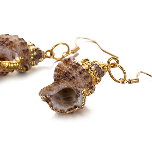 lureme Beach Jewelry Casual Seashell Conch Drop Dangle Earrings(er006199-26)