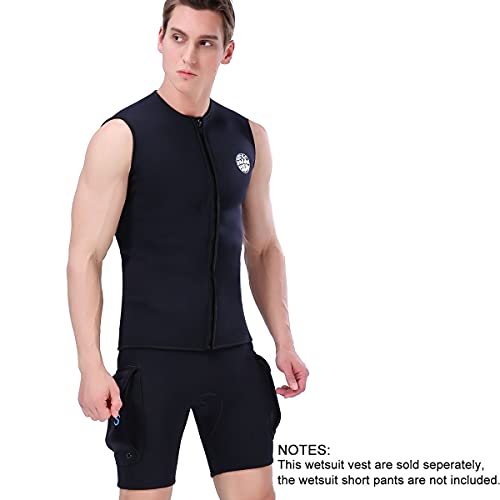 Wetsuit Vest Men 3mm Neoprene top Sleeveless Jacket for Men Diving Surfing Swimming Sailing XS Size