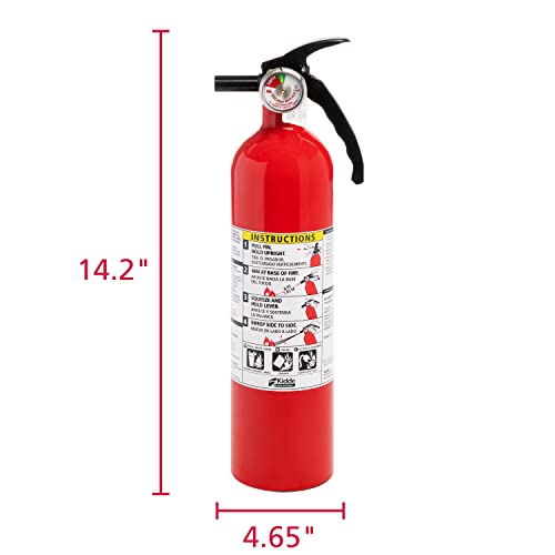 Kidde FA110 Multi Purpose Fire Extinguisher 1A10BC, 1 Pack, red